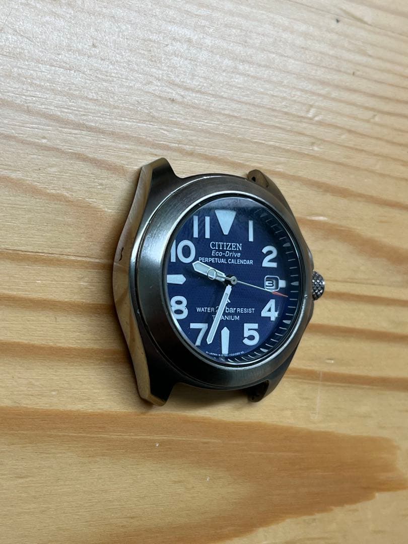 【1円新品正規品日本未発売】CITIZENシチズンeco driveエコドライブパーペチュアルカレンダークロノ腕時計男性ステンレスベルト紺ネイビー エコドライブ パーペチュアル カレンダー クロノグラフ