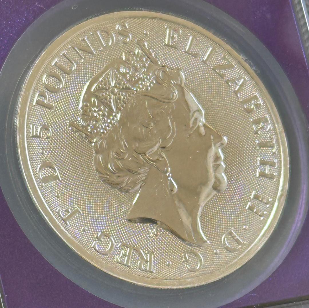 2021 2オンス銀貨 クイーンズビースト £5 NGC MS 69 - メルカリ