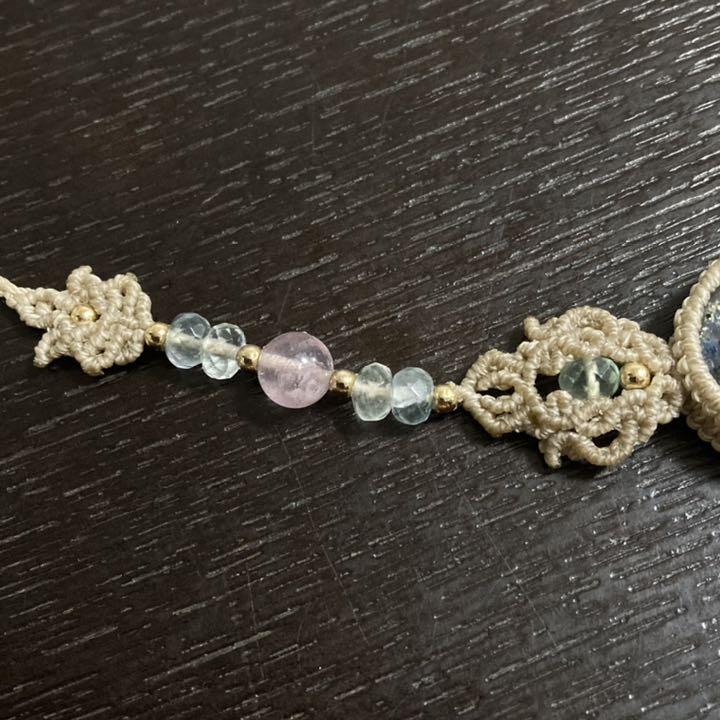 ラブラドライトのチョーカーネックレス＆ヘッドドレス