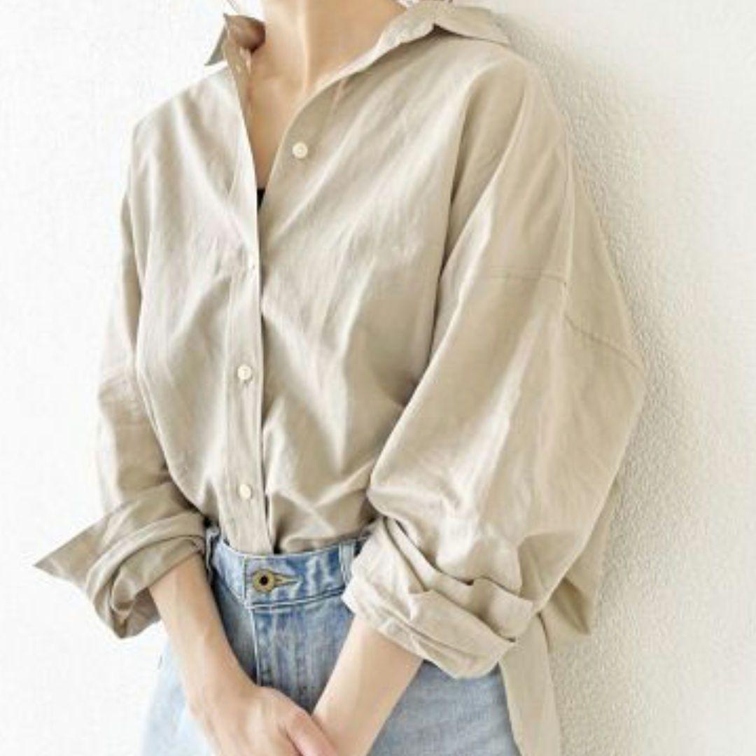 アメージングタイランド・グランドセール 2023AW スピックアンドスパン HEMPローンルーズシャツ 極美品 トップス