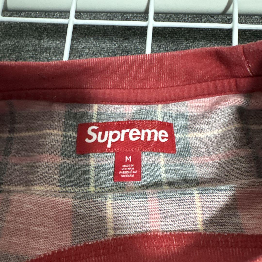 Supreme チェック柄ロゴ Tシャツ M 2025年最新】SUPREME 柄・デザイン：チェック メンズ Tシャツの