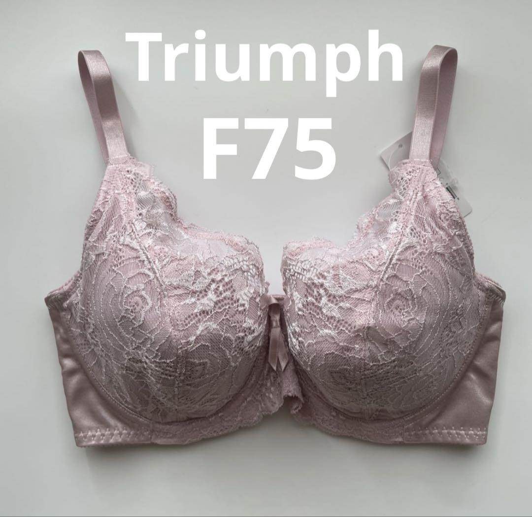 安い購入 新品 トリンプ 花柄レースブラ フルカップブラ ピンク F75 下着・アンダーウェア
