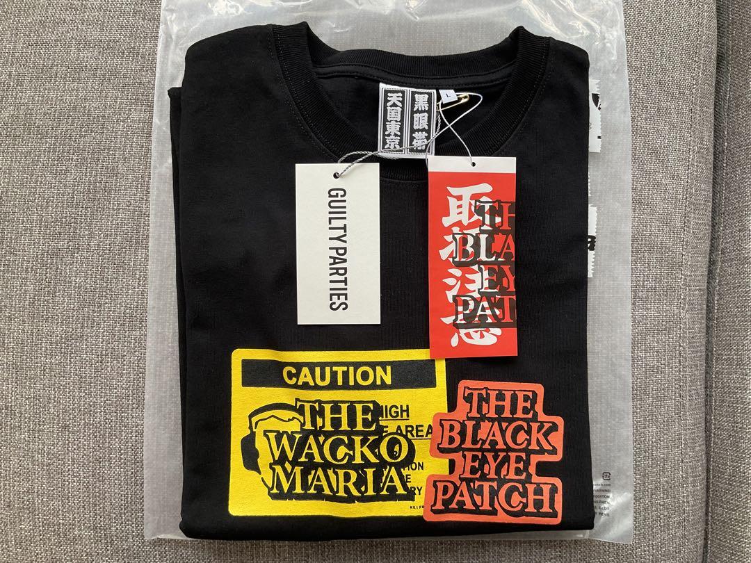33%割引ブラック系,L【特別訳あり特価】 【値引】Wacko Maria BLACK 特価販売 20ss 50 新品 マルジェラ 801 フロントスティッチTシャツ Tシャツ/カットソー(半袖/袖なし)
