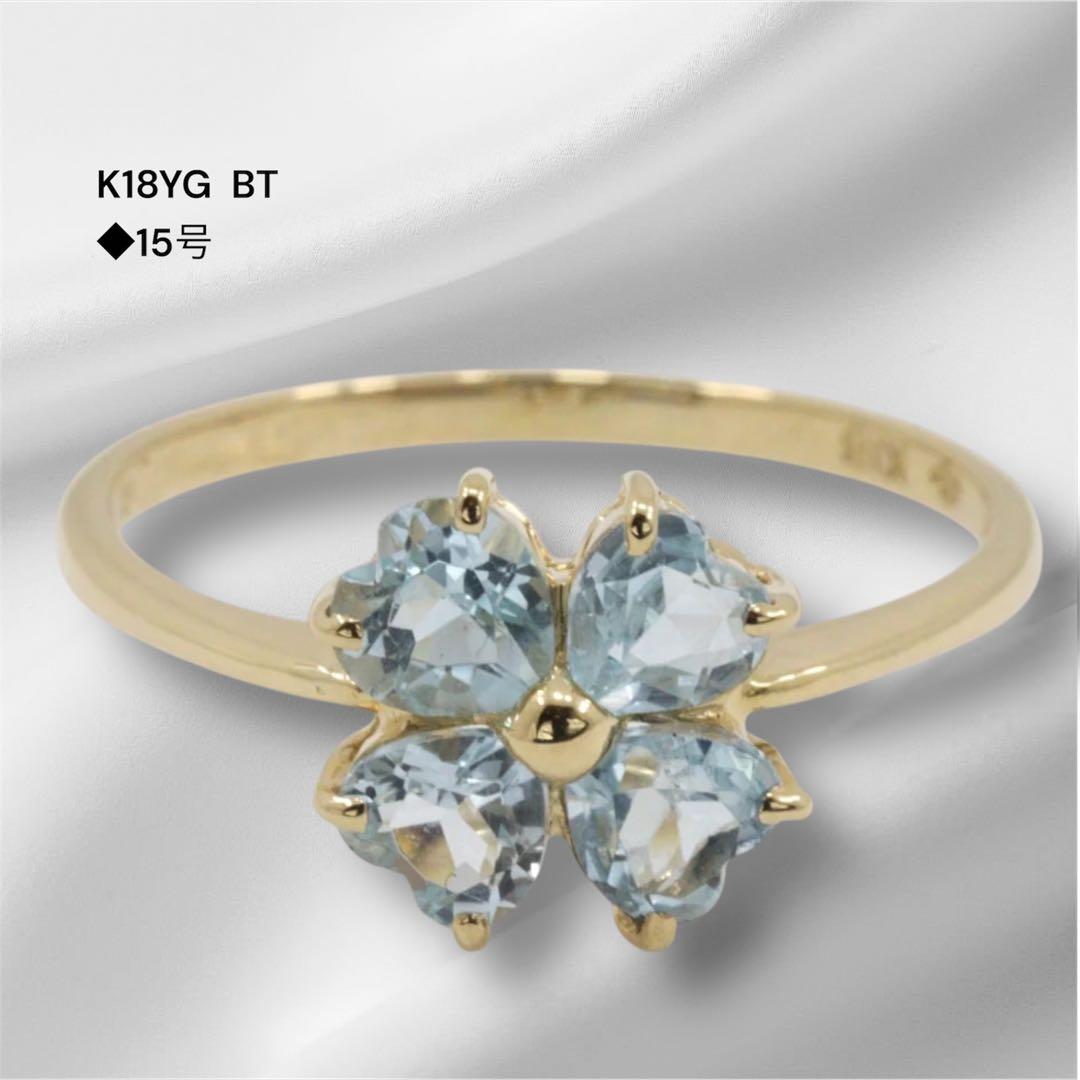 K18 お花 リング目立った傷や汚れなし