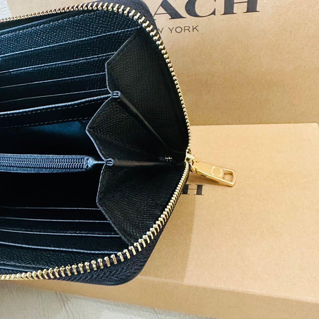 新品未使用 コーチ COACH F53834 長財布 ブラックシグネチャー