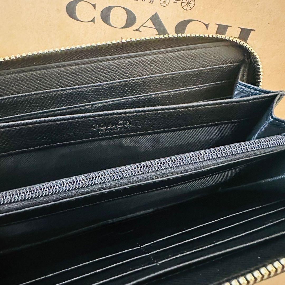 新品未使用 コーチ COACH F53834 長財布 ブラックシグネチャー