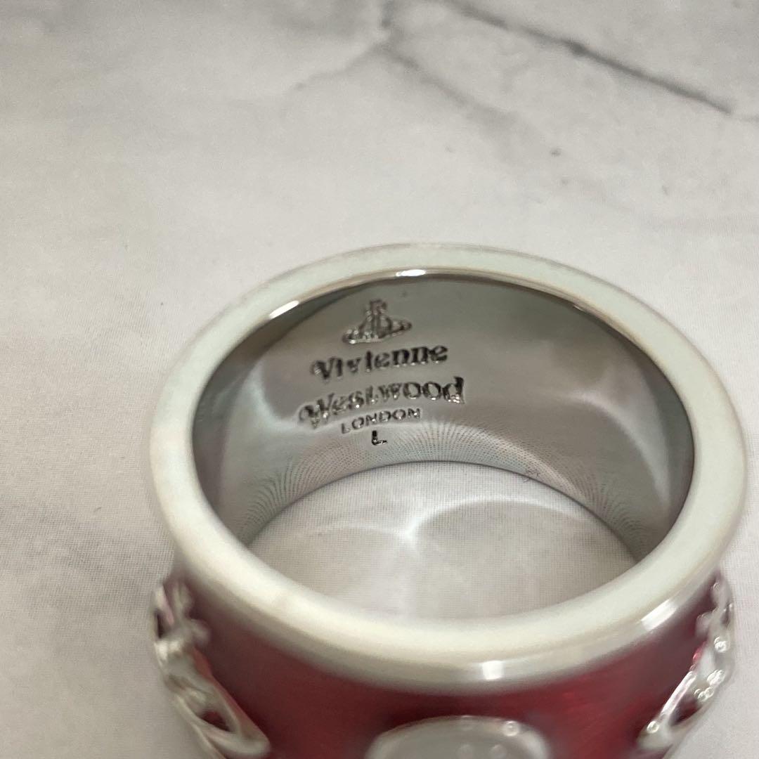 Vivienne Westwood｜キングリング　シルバー×レッド　L Vivienne Westwood King Ring Silver Red L Size No Box From