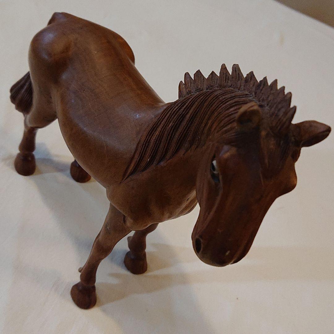 木彫りアート「ワイルド マスタング」* 新品・未使用・美品 *