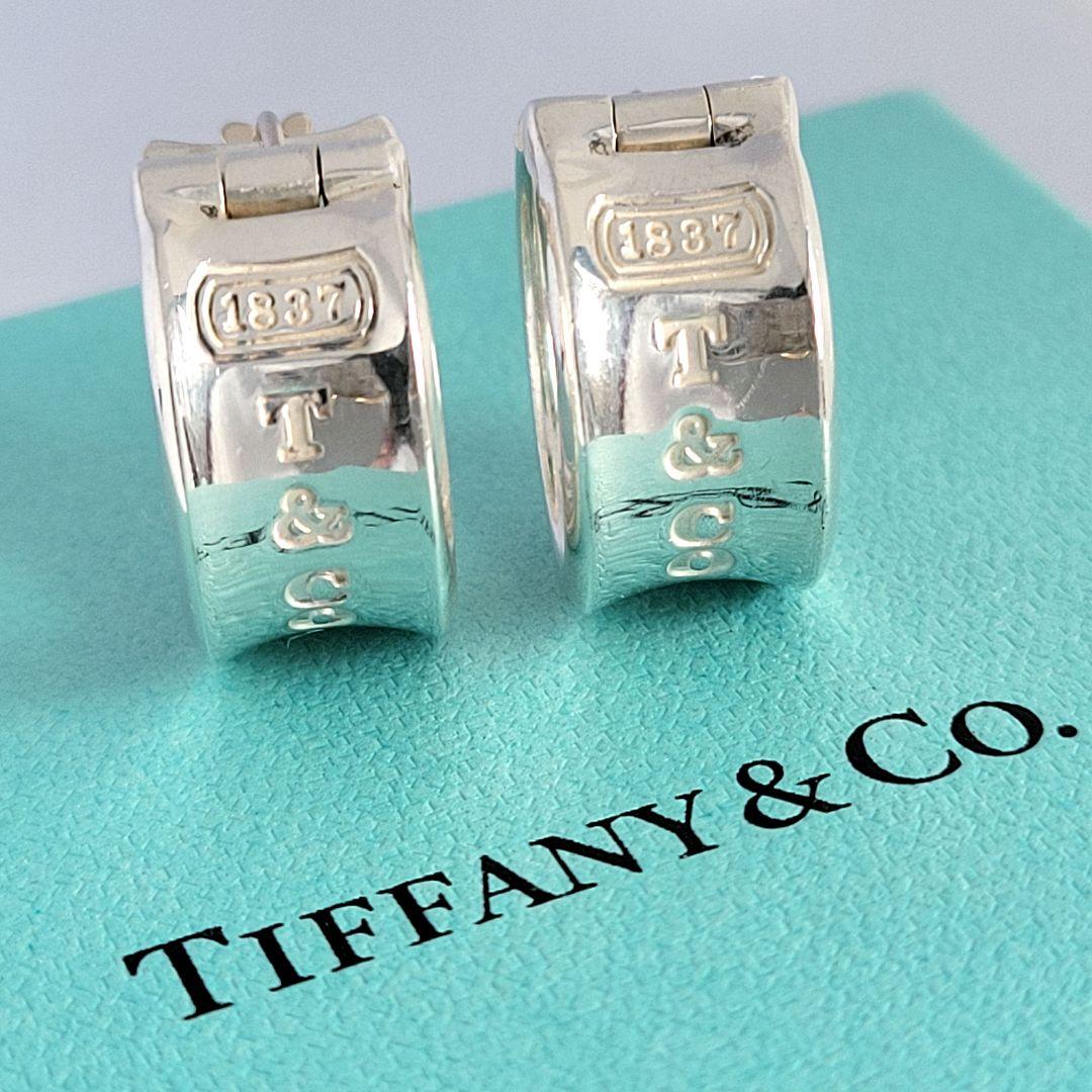 美品✨️ Tiffany ティファニー ナロー ワイド フープ ピアス 両耳