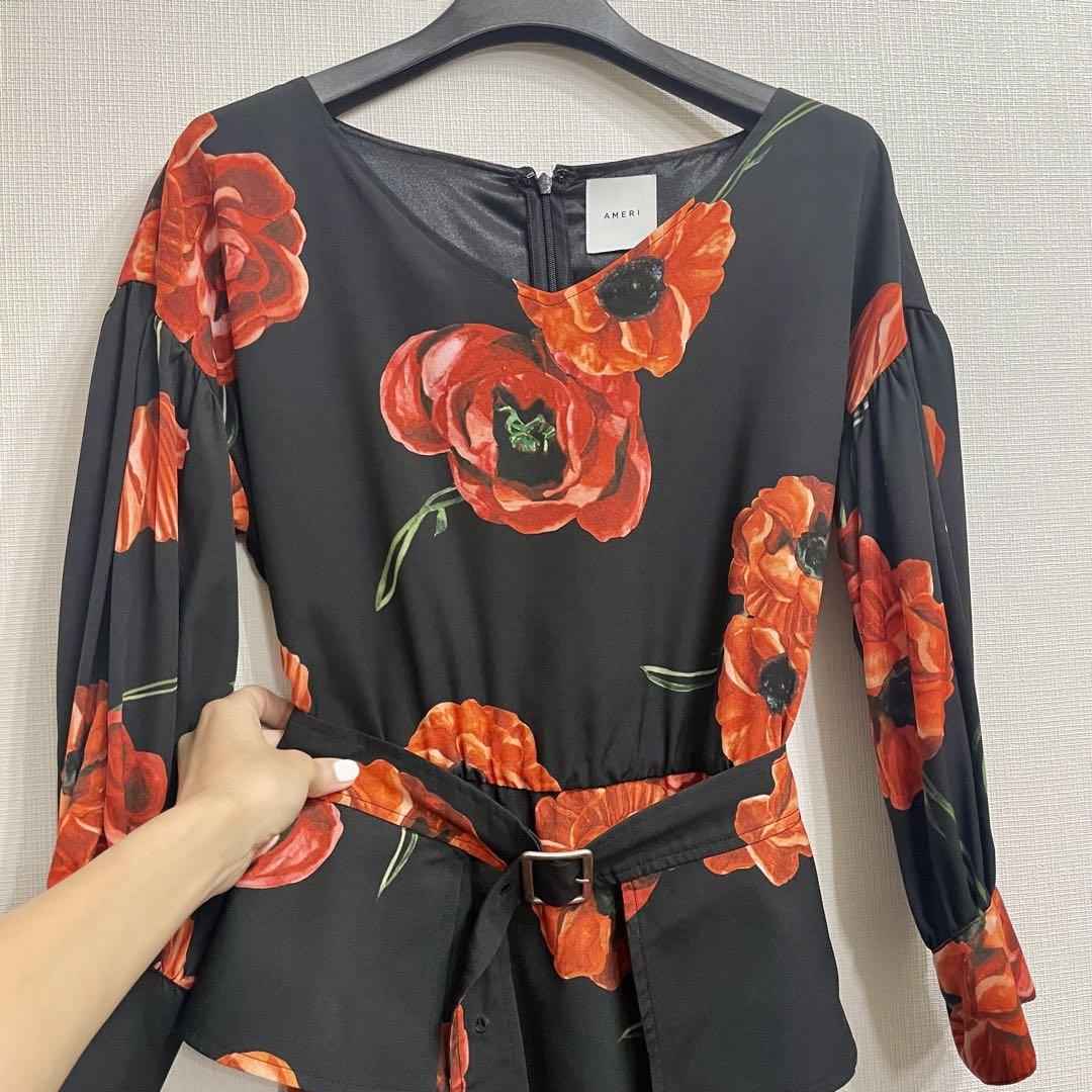 美品 ドレス AMERI vintage ASHLEY FLOWER DRESS