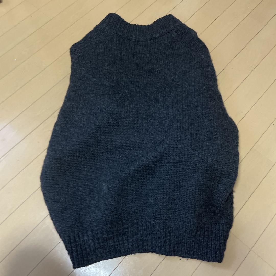 ルイ　ヴィトン　ダークグレー ジップアップカーディガン　サイズXL