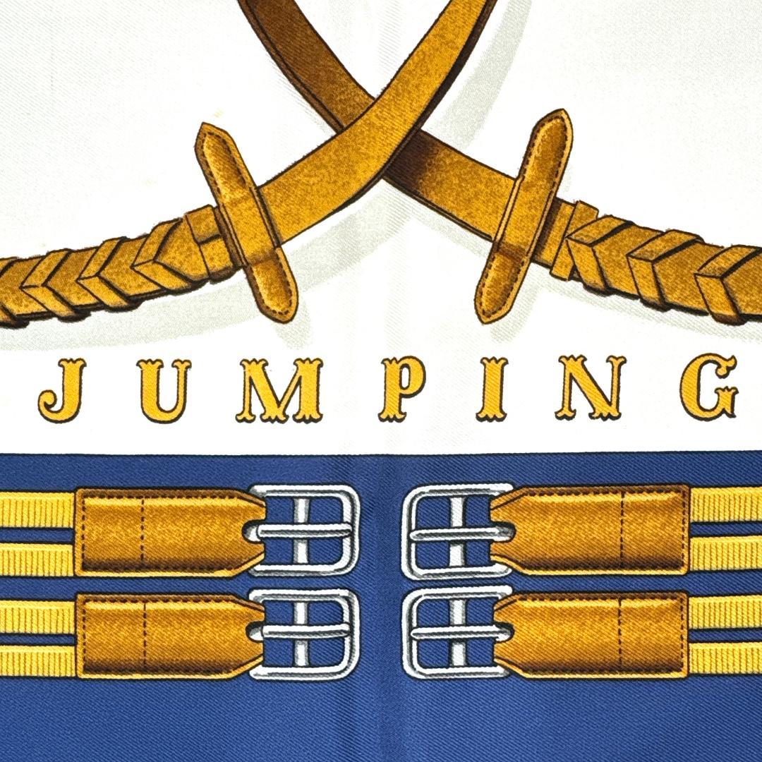 エルメス スカーフ カレ90 JUMPING ジャンピング 乗馬 LEDOUX
