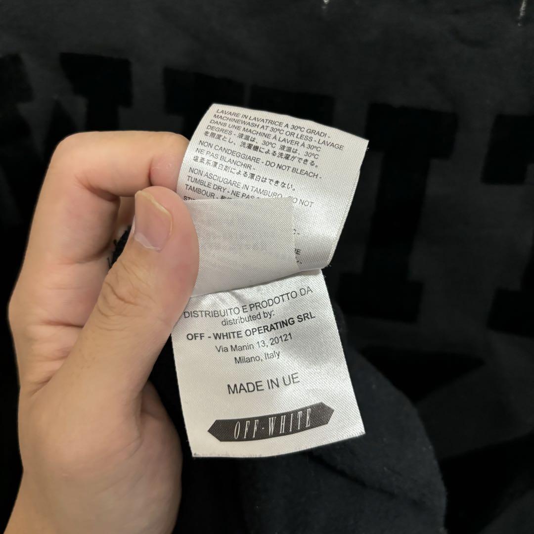 希少 off-white 19aw 19ssスウェットXSサイズ  黒 ブラック