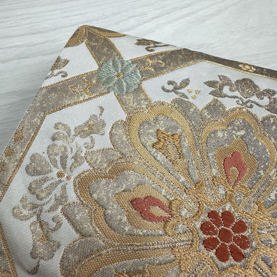 豪華 袋帯 蜀甲華紋 金糸 箱付き 六通 正絹 着物 RO-1874 豪華 袋帯 蜀甲華紋 金糸 箱付き 六通 正絹 着物 RO-1874 - メルカリ