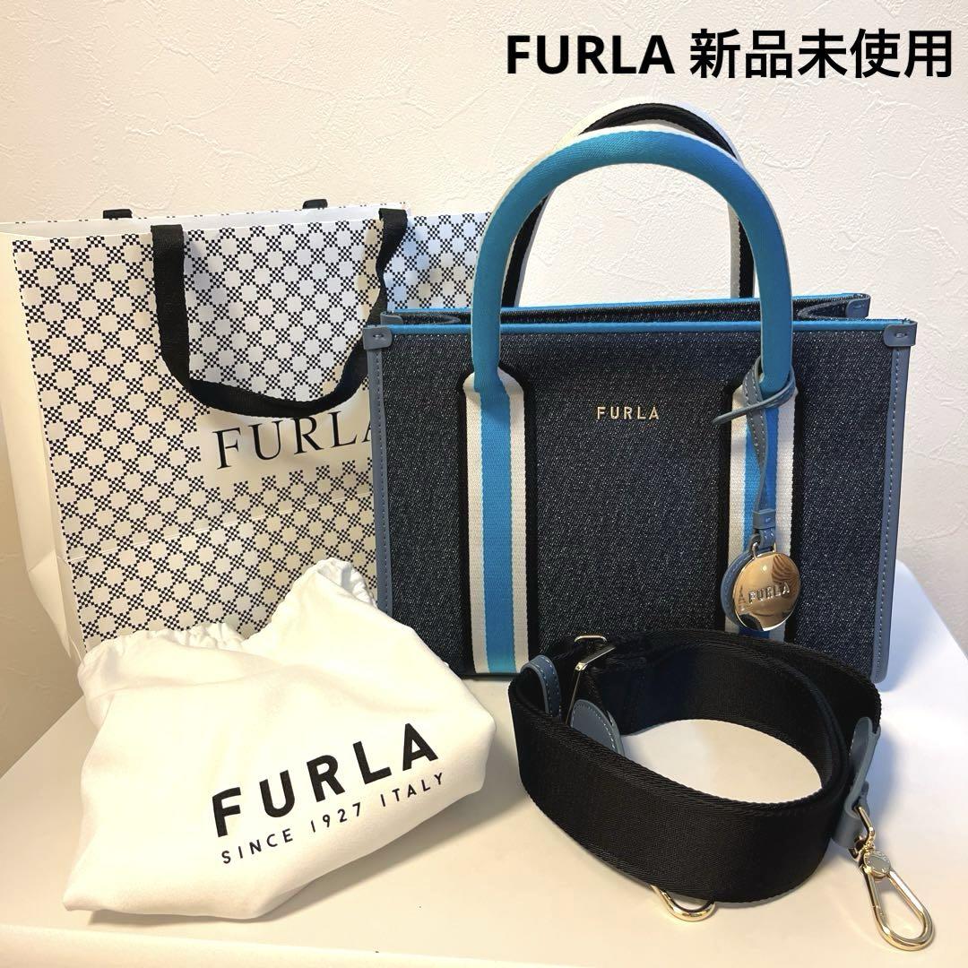 FURLA フルラ トートバッグ デニム ショルダー