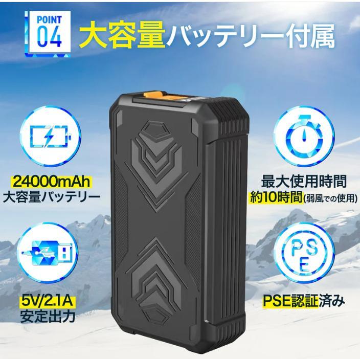 ファン付き作業服 30V冷風 24000mAhバッテリー付　2XL/3XLサイズ
