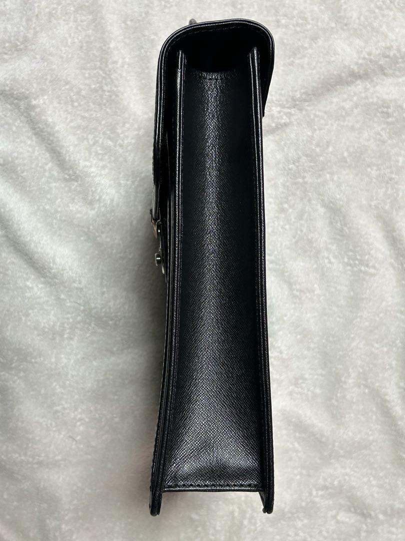 【美品】BURBERRY ビジネスバッグ レザー ロゴ チェック ブラック