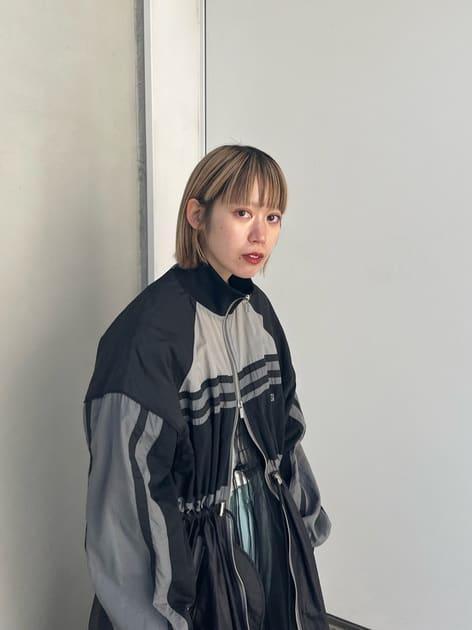 新品 メゾンスペシャル Side Line Track Dress Coat 黒