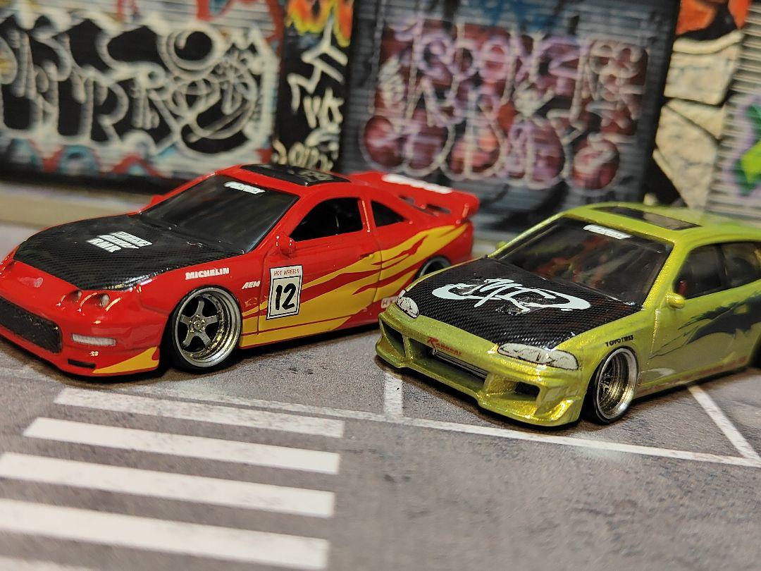 ホットウィールカスタム ホンダ インテグラ 丸目 シンプル ✩深