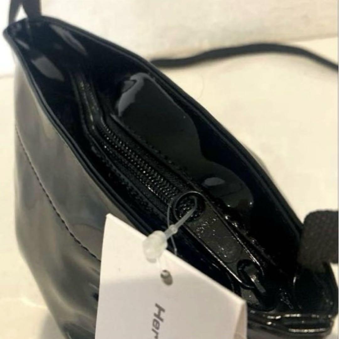 【代引可】 新品】Herve Chapelier 黒 ショルダーバッグ ヴェルニ バッグ
