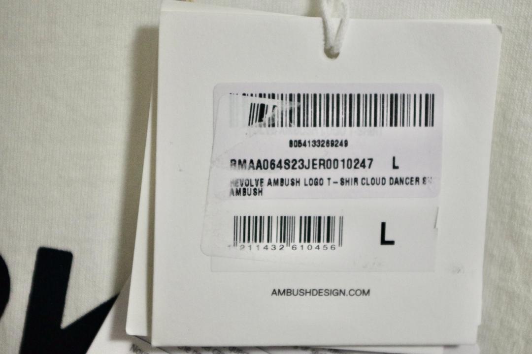 【新品未使用】AMBUSH　アンブッシュ　Tシャツ　Lサイズ　ホワイト　日本製