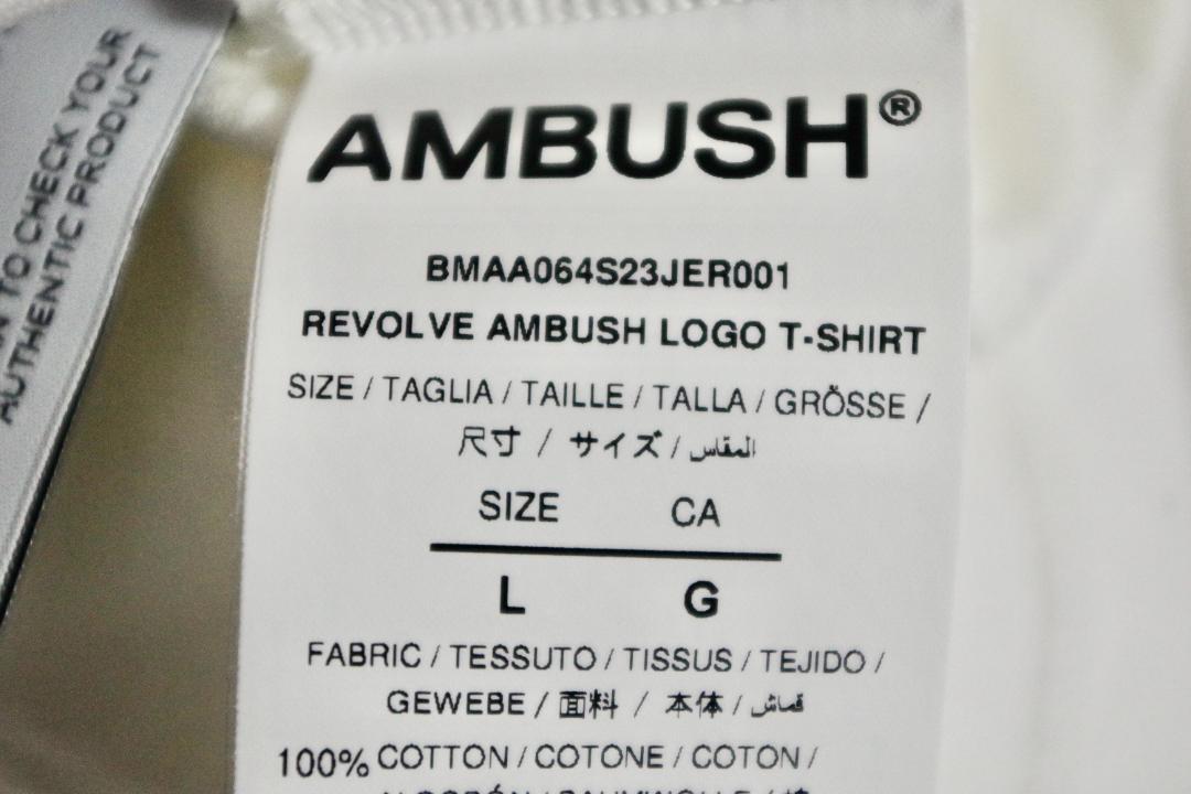 【新品未使用】AMBUSH　アンブッシュ　Tシャツ　Lサイズ　ホワイト　日本製