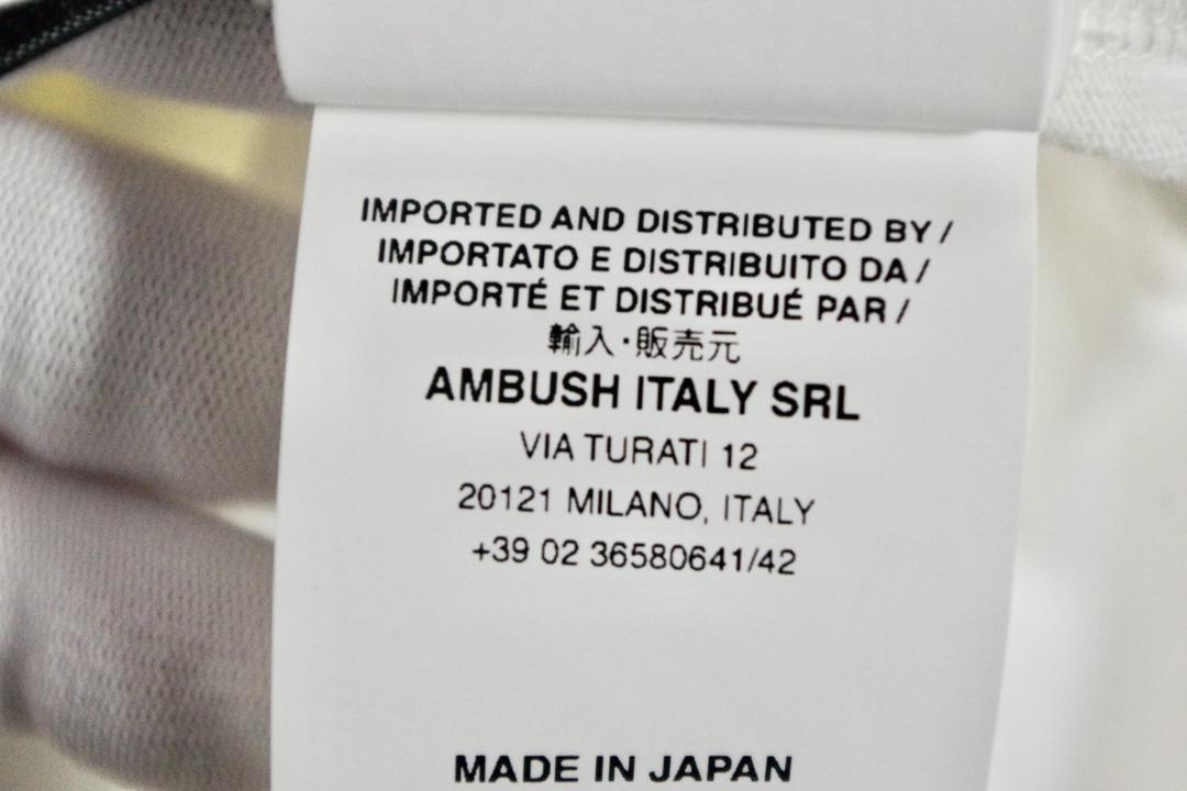 【新品未使用】AMBUSH　アンブッシュ　Tシャツ　Lサイズ　ホワイト　日本製