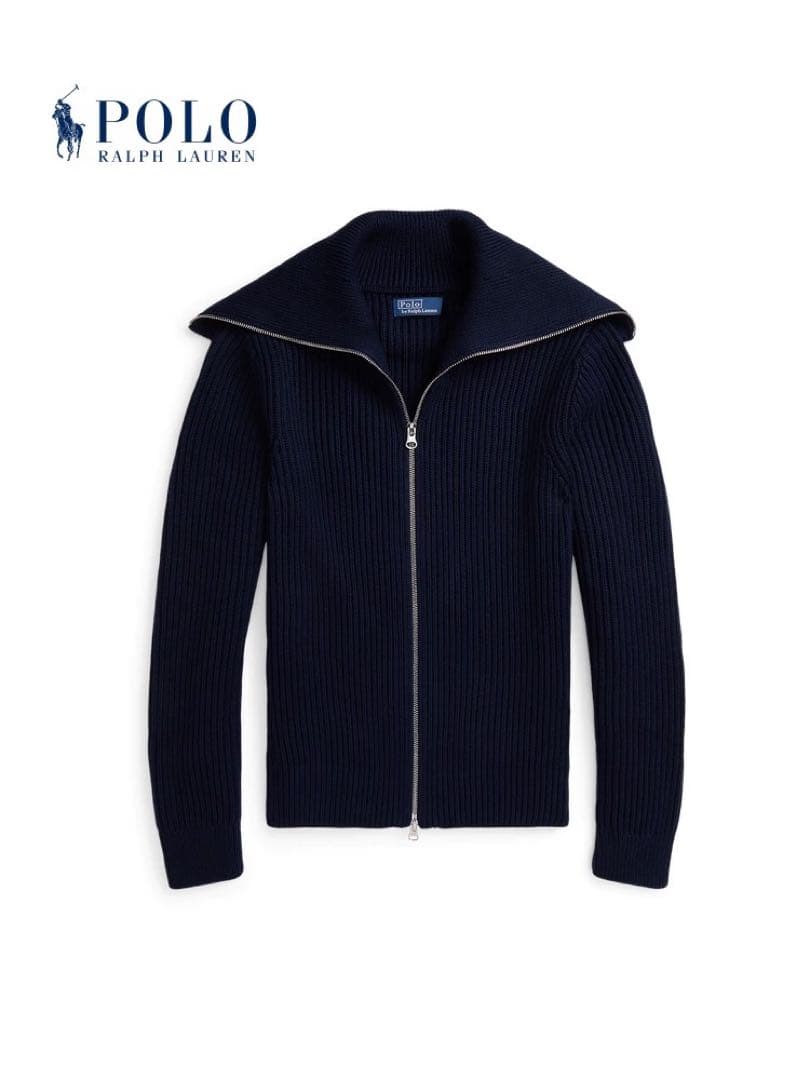 ポロラルフローレン　コットン　フルジップセーター　レディース