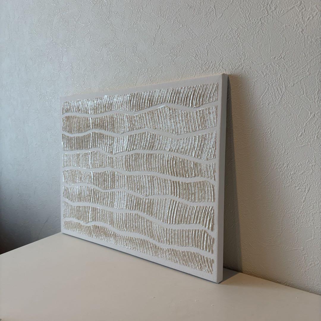 テクスチャーアート　30×20 テクスチャーアート white silver その他アート itten 通販