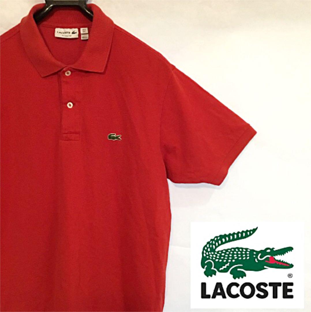 ☆美品☆ 90s LACOSTE ラコステ 刺繍ロゴ 半袖 ポロシャツ XL