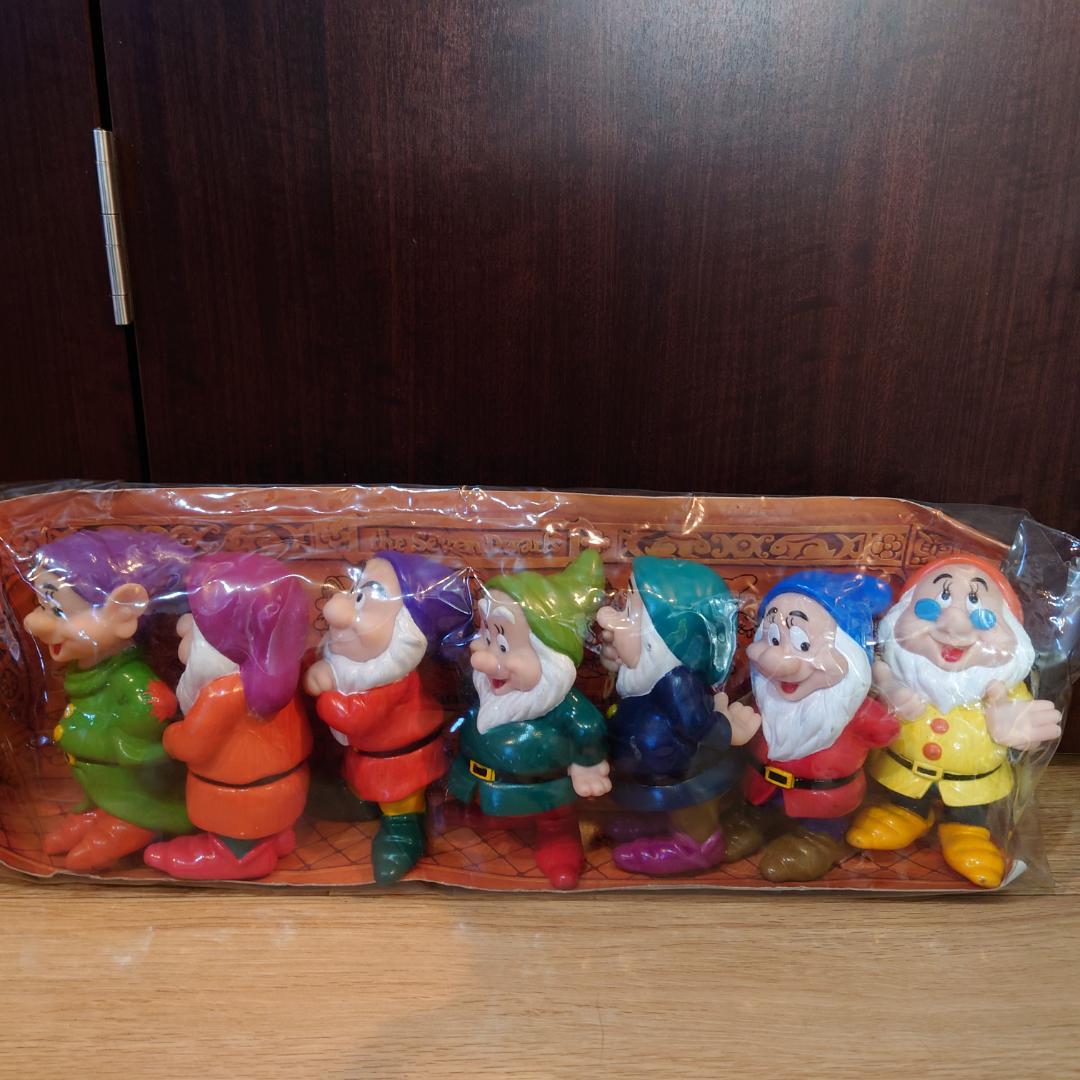 ディズニー公式品】七人の小人 フィギュアセット ソフビ 昭和