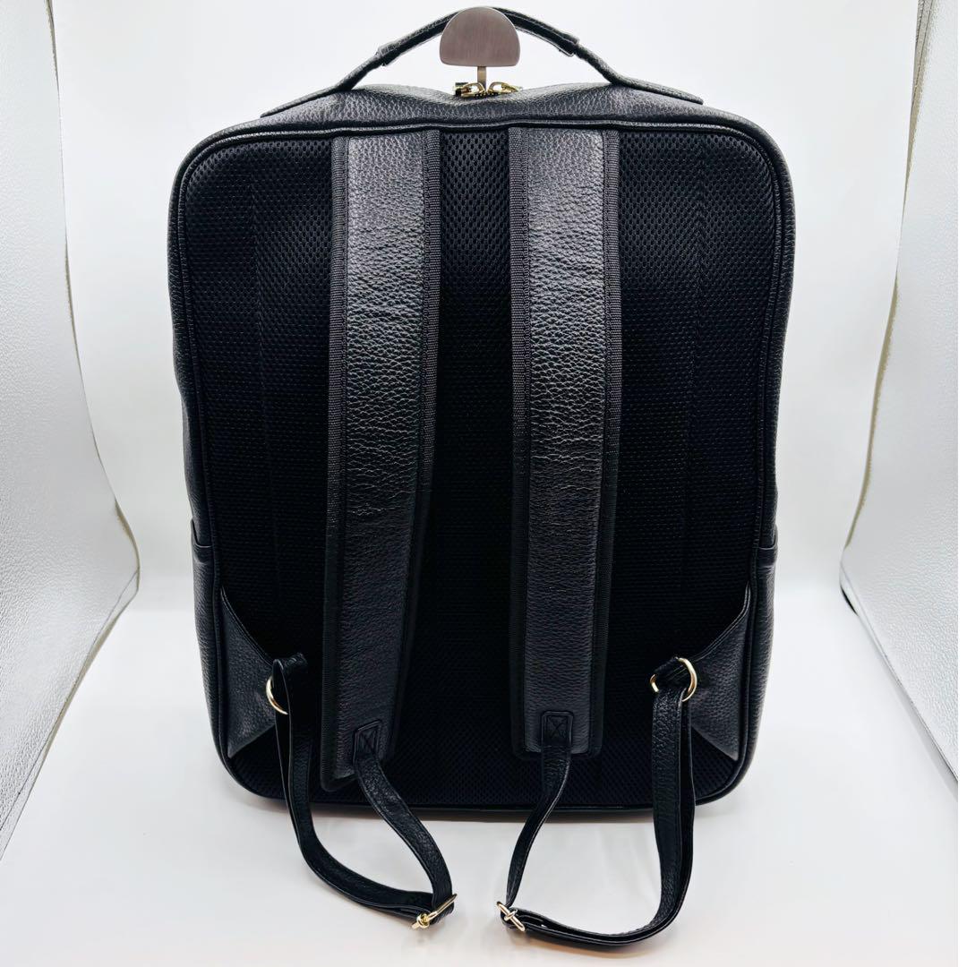 【極美品】ハッシュタグ スクエア リュック レザー A4 ブラック