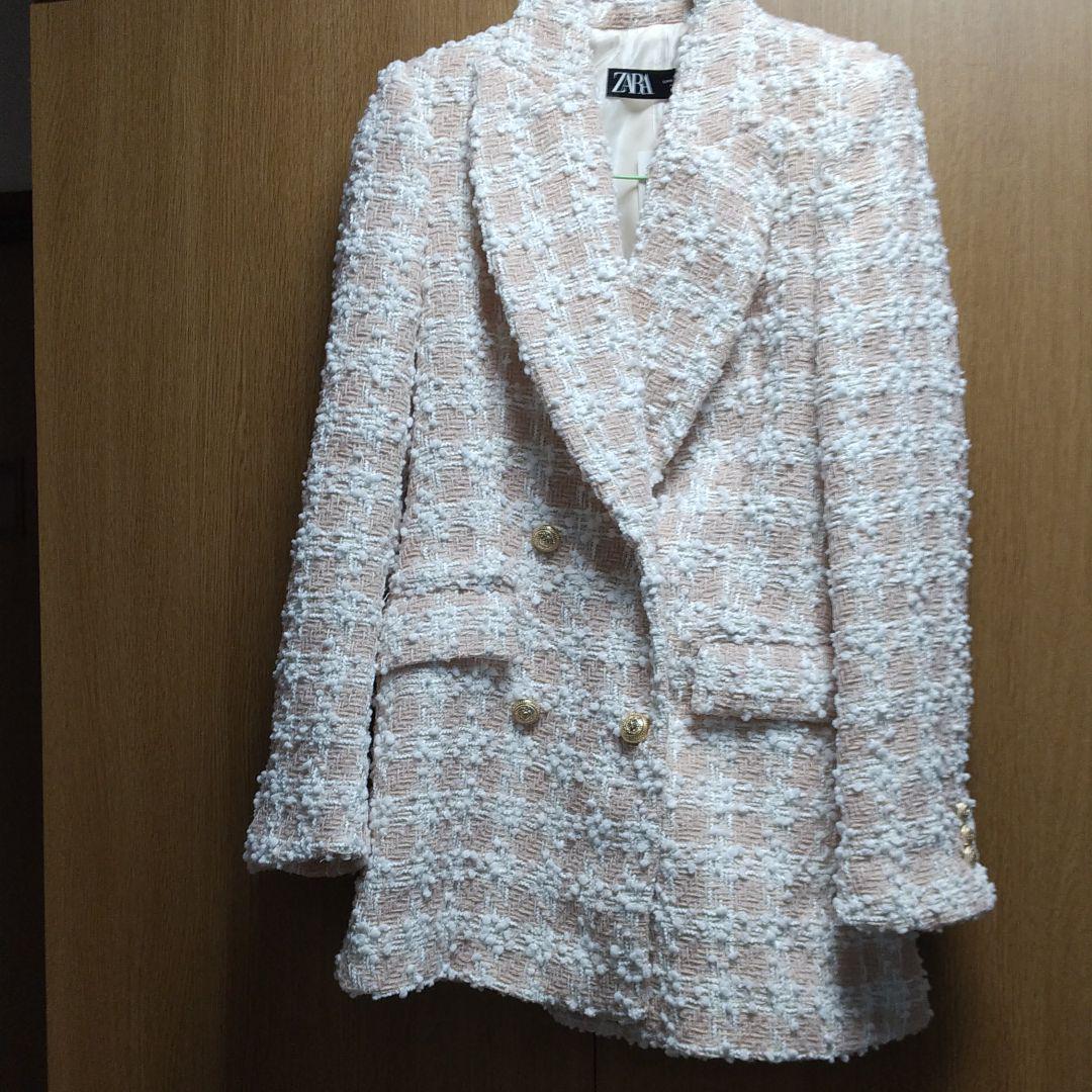 高い品質 ZARA ジャケット XS ymevQ-m43431762113 完売品テクスチャーダブルブレストブレザー 特価超激安