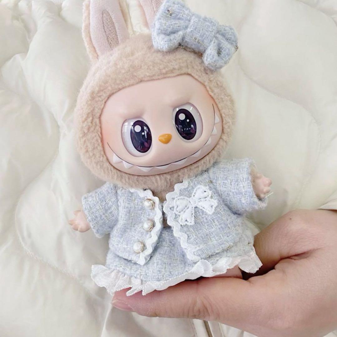 ラブブ　LABUBU ぬいぐるみ　服　ぬい服　15センチ 17センチ 白　黒 新品labubuラブブぬいぐるみ服15- 17cm着せ替え着ぐるみ 6色
