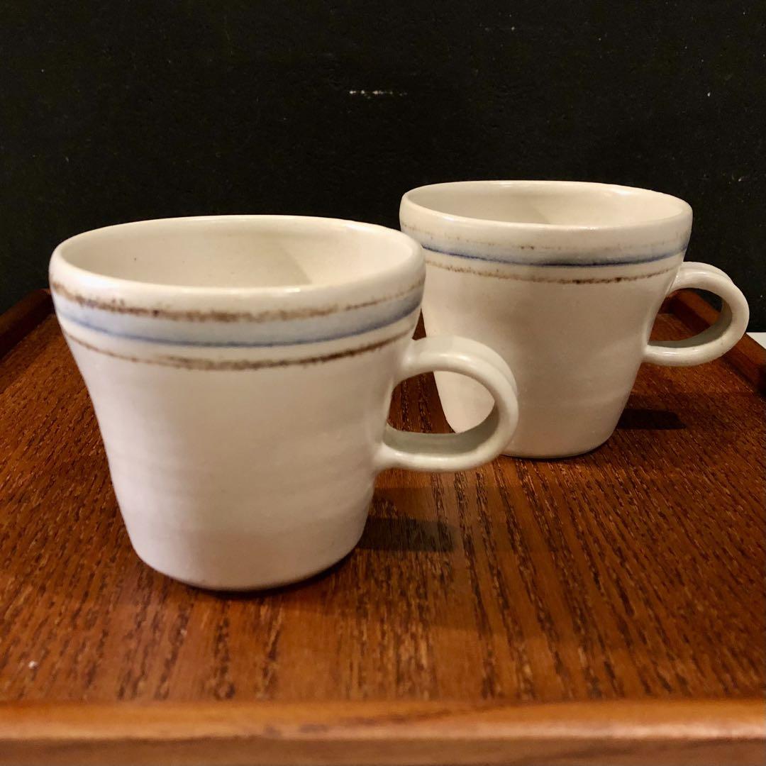 作陶・八木由美子【未使用/2個セット】ペア マグカップ 陶器やちむん
