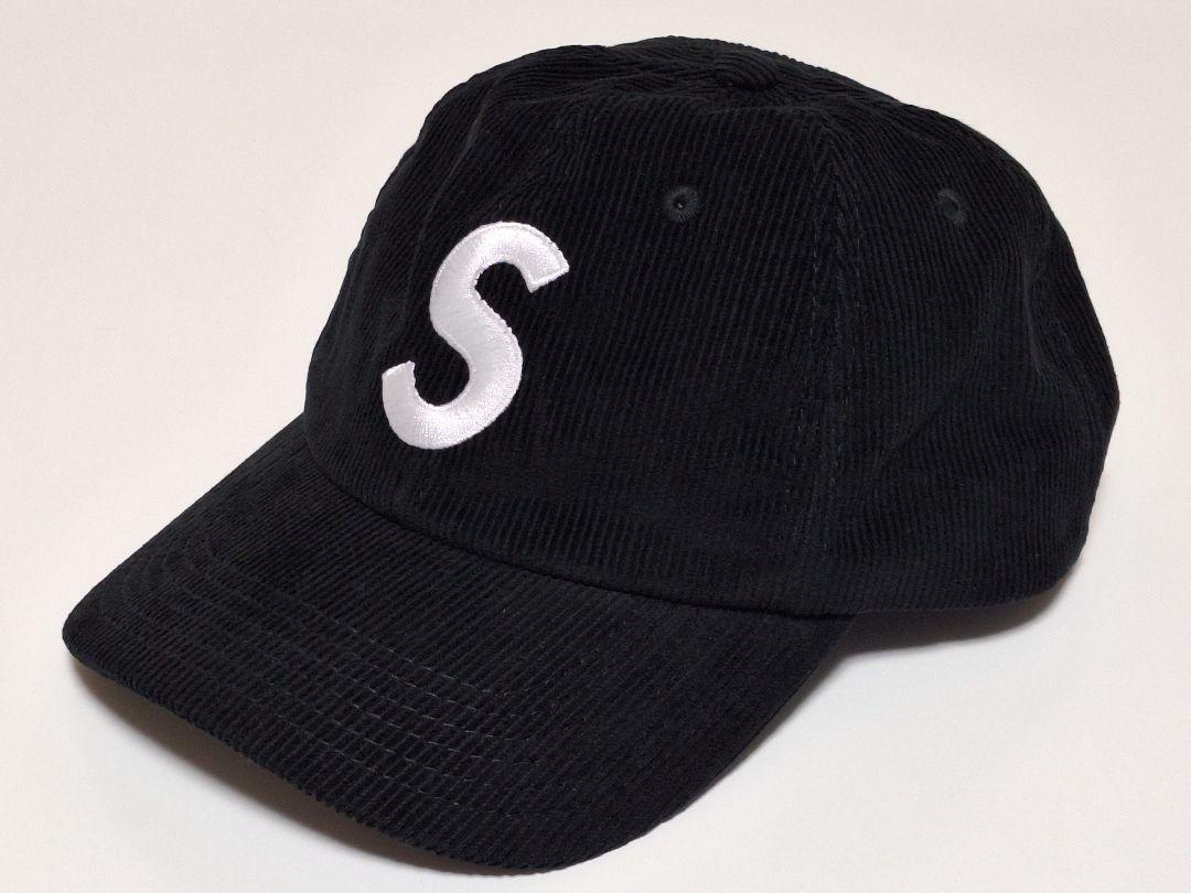 極美品　Supreme　Corduroy　S Logo　6-Panel　ブラック