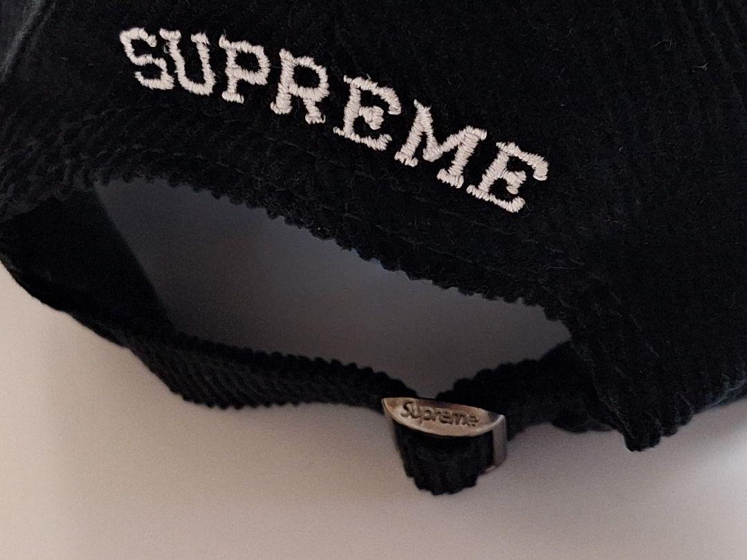 極美品　Supreme　Corduroy　S Logo　6-Panel　ブラック