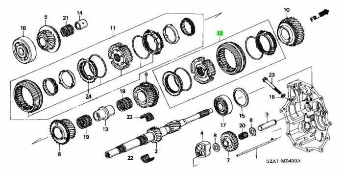 ホンダ S2000 AP1 スリーブセツト シンクロナイザー (5-6) 画像2