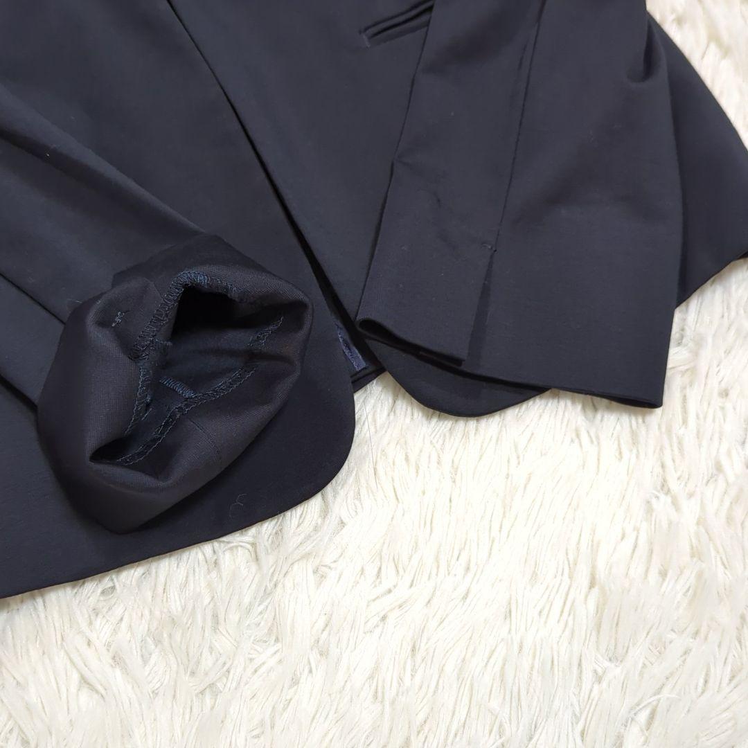 極美品 23区 40 23SS ストレッチポンチ ノーカラージャケット