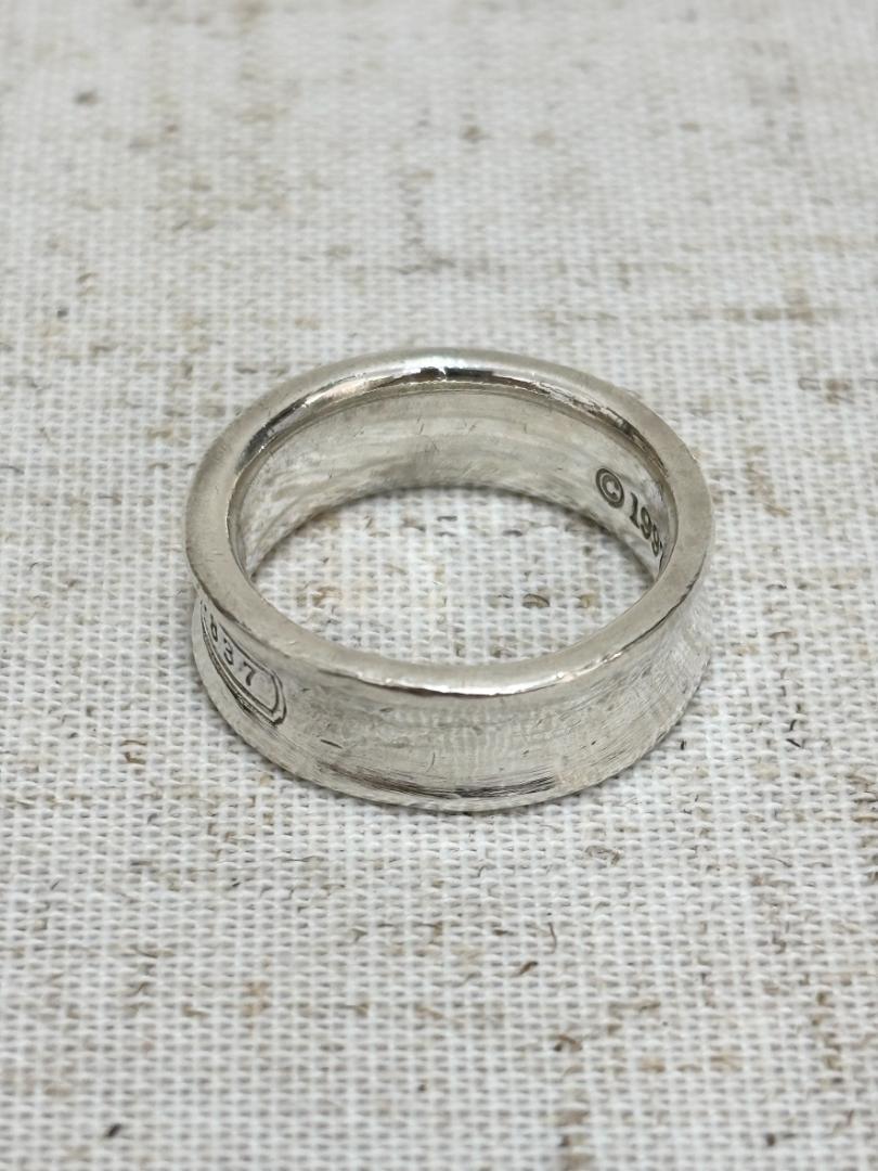 美品　ティファニー　リング　1837　12号　ナローリング　925　シルバー