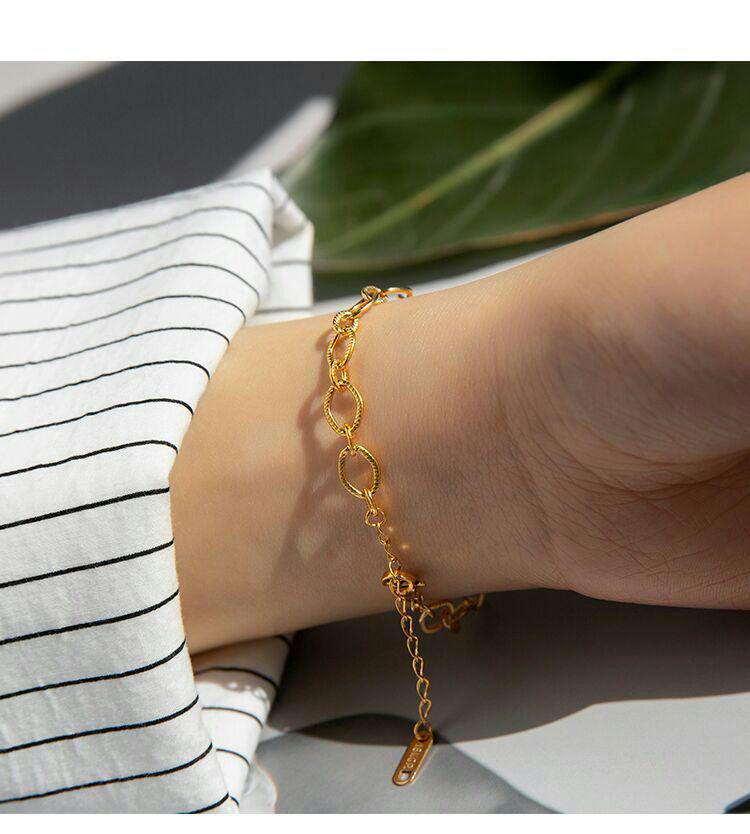 新作大特価 極上美品18 K金大気女性ブレスレット復古ブレスレットG7 Ltkow-m43440746814 定番正規品
