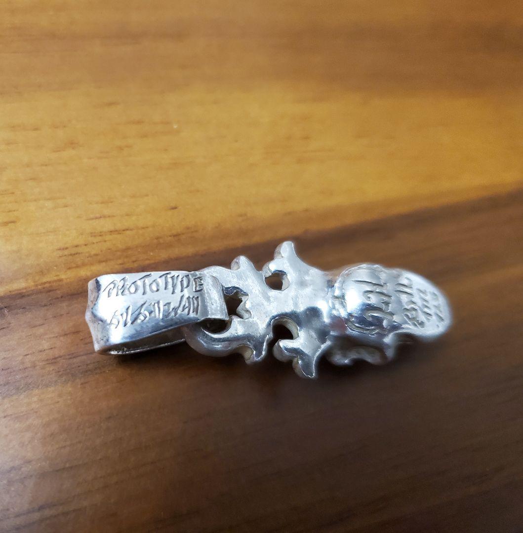 ビルウォールレザー ペンダントトップ 1GbRm-m43441888437 グッドラックスカルウィズクラウン 正規品お得
