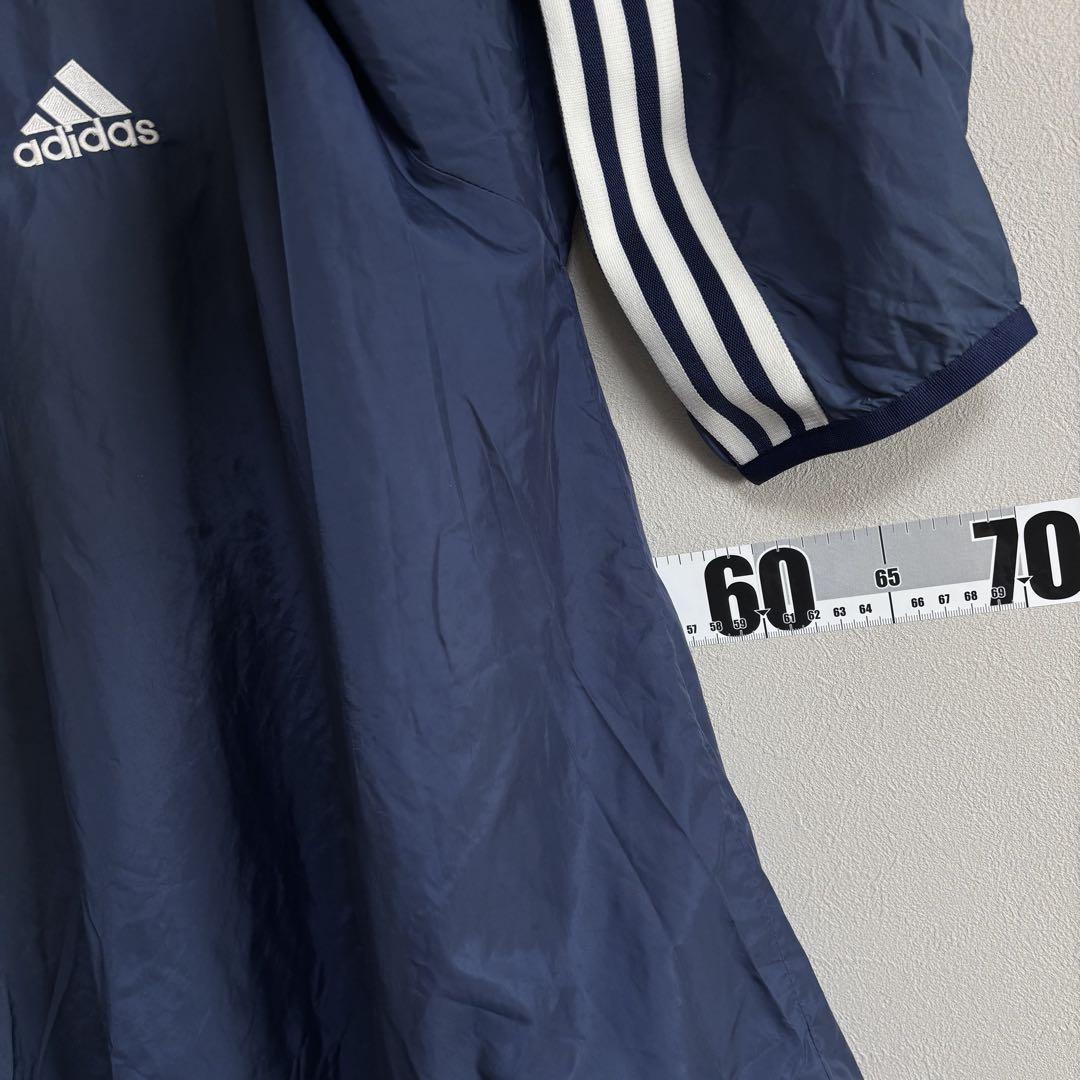 90s adidas アディダス サッカー ナイロンジャケット ピステ Vネック