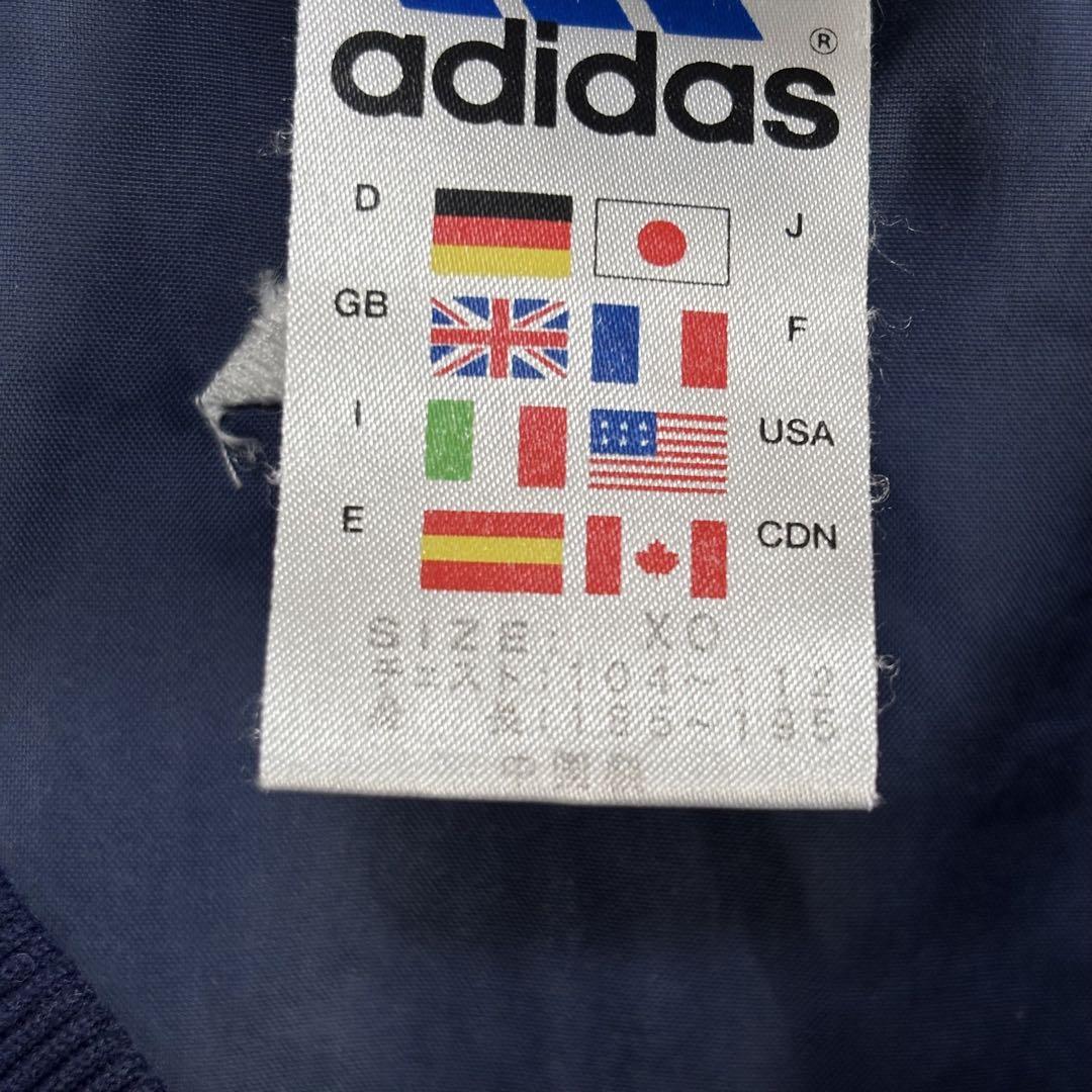 90s adidas アディダス サッカー ナイロンジャケット ピステ Vネック