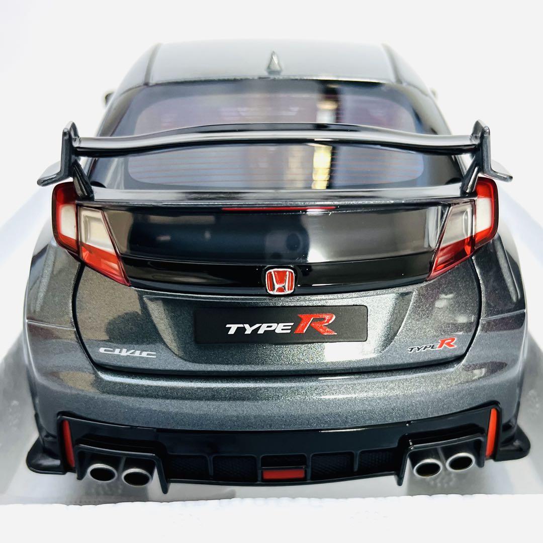 エブロ 1/18 ホンダ シビック タイプR 2015 シルバー モデルカー
