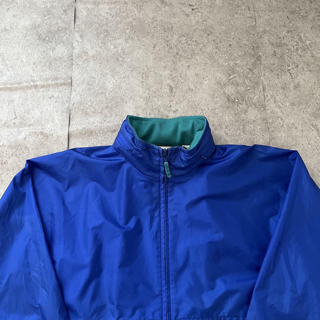 llbean エルエルビーン　ナイロンジャケット　Lサイズ　ブルー青　フード付き