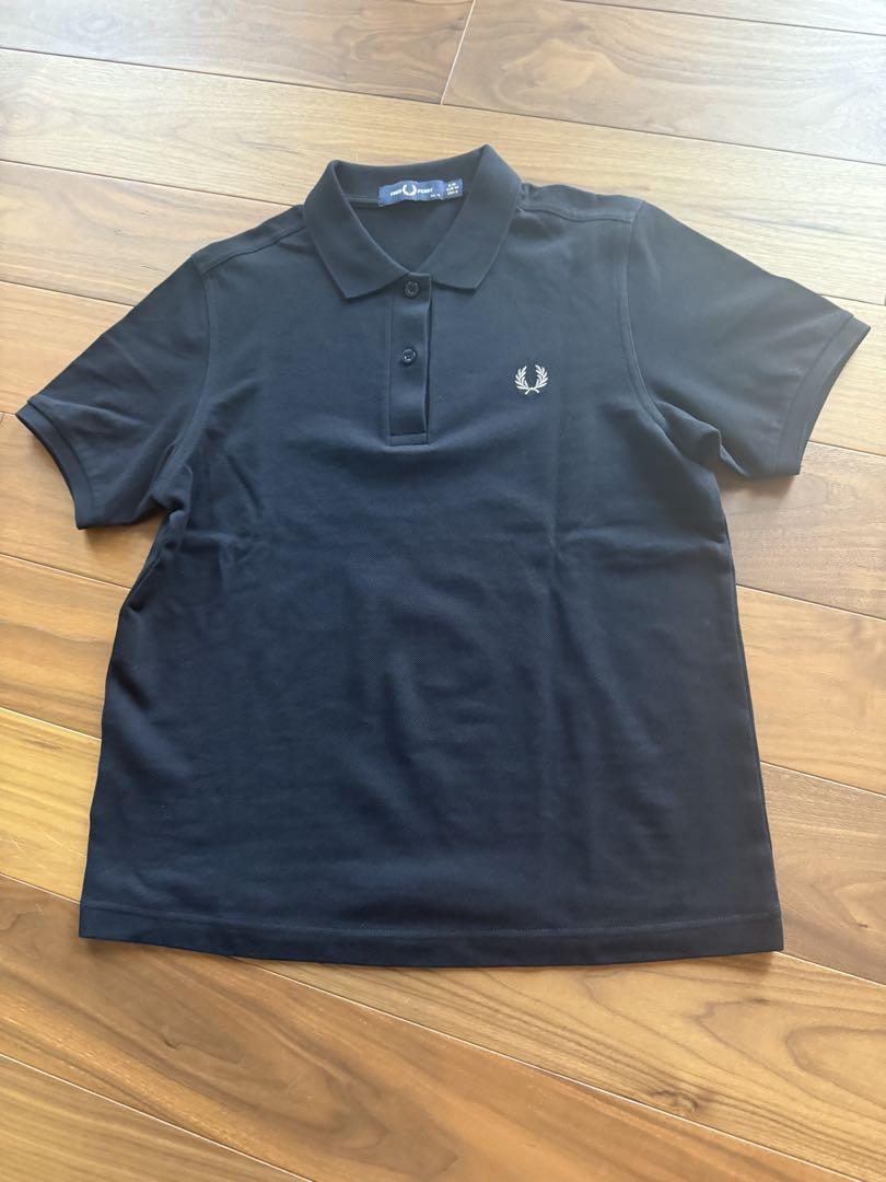 FRED PERRY ブラック ポロシャツ UK 12