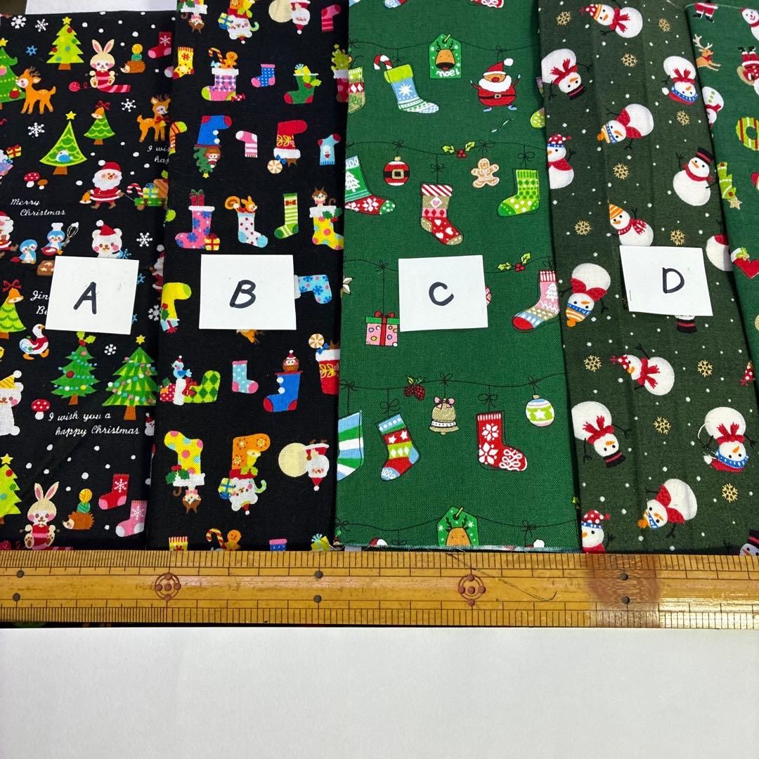 生地見本クリスマス柄 綿プリント生地セット目立った傷や汚れなし