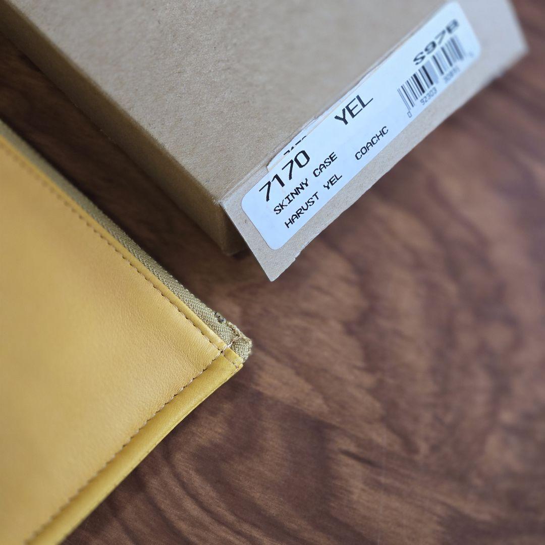 COACH スキニーポーチ 7170 イエロー