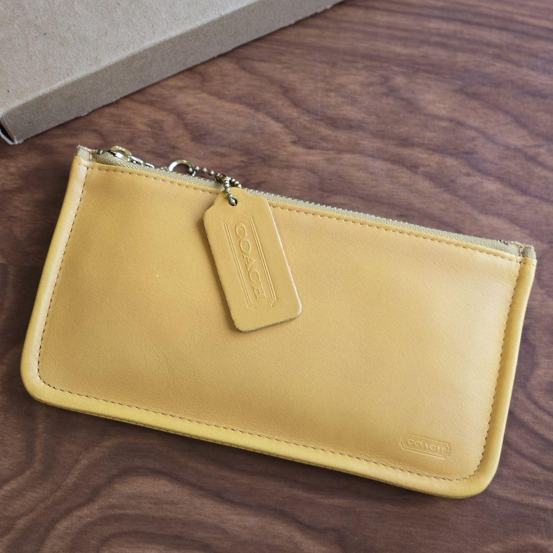 COACH スキニーポーチ 7170 イエロー